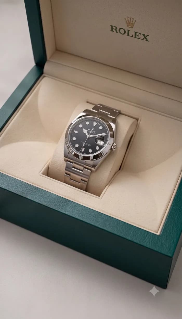El reloj de vuelta en su caja tras el servicio